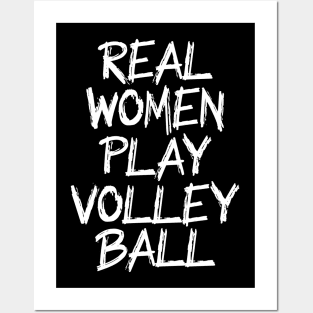 real women play volleyball Posters and Art